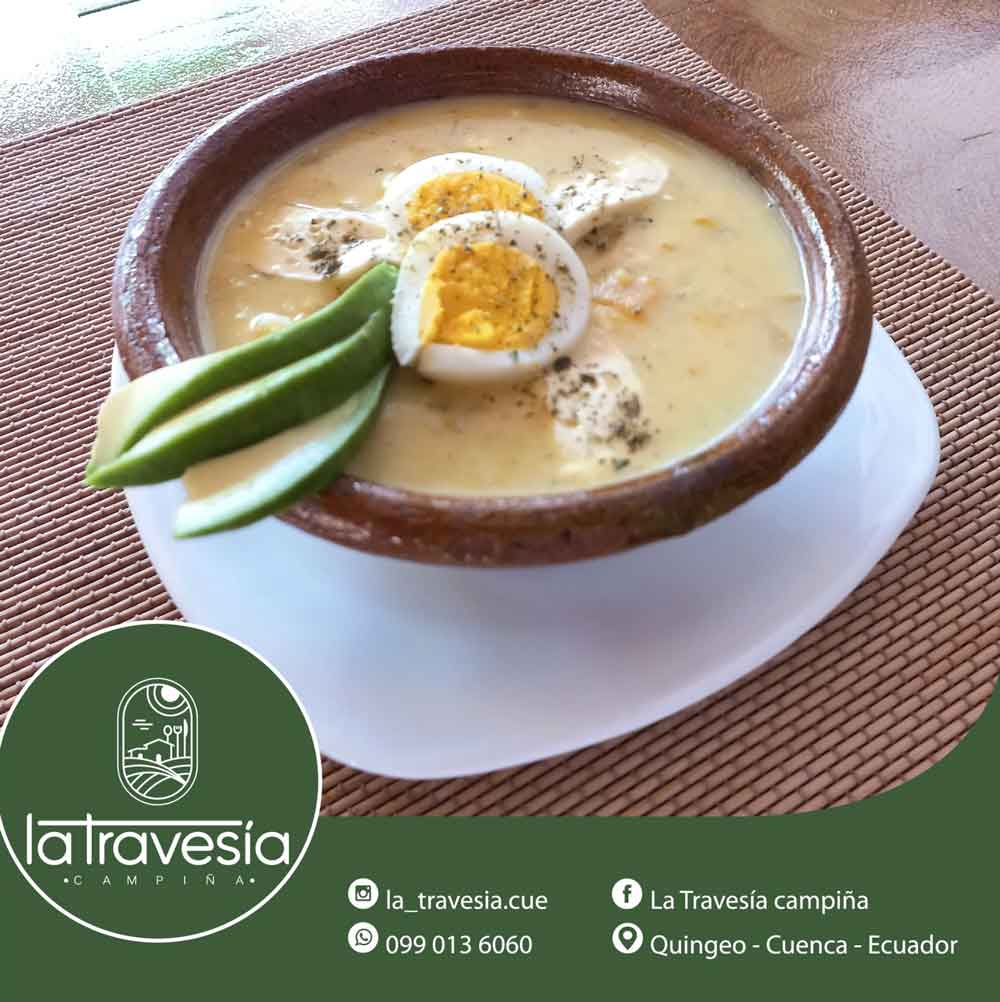 Locro de papas con huevo